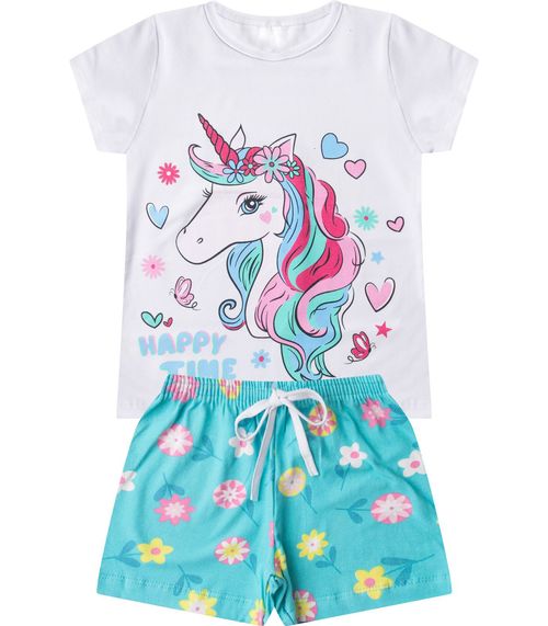 Conjunto Infantil Menina Básico Curto Select Branco