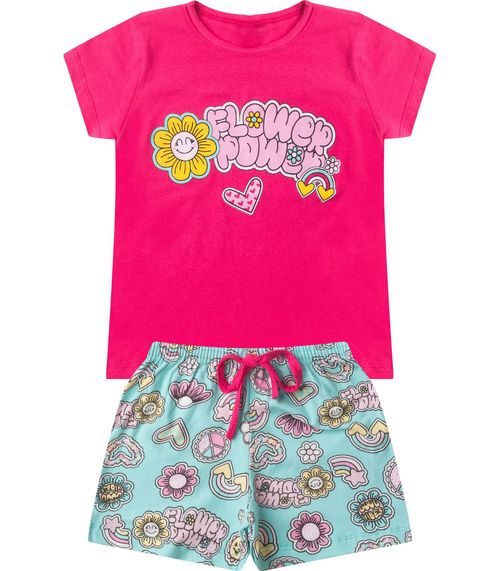 Conjunto Infantil Menina Básico Curto Select Rosa