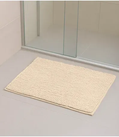 Kit 3 Tapetes Pipoca Bolinha Toque Macio RoviHome Bege