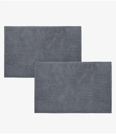 Kit 2 Tapetes Pipoca Bolinha Toque Macio RoviHome Cinza