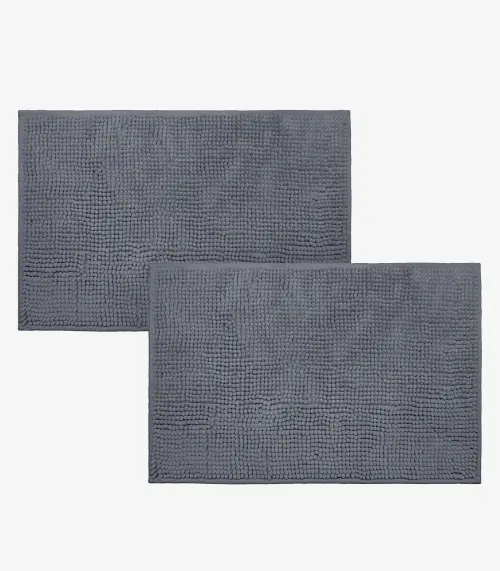 Kit 2 Tapetes Pipoca Bolinha Toque Macio Rovitex Home Cinza