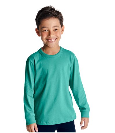 Camiseta Manga Longa Básica Rovitex Kids Verde