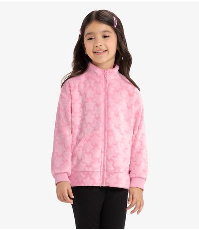 Jaqueta Infantil Pelinho Rovi Kids Rosa