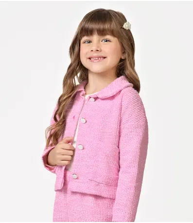Casaco Infantil Tweed Shine Trick Nick Rosa