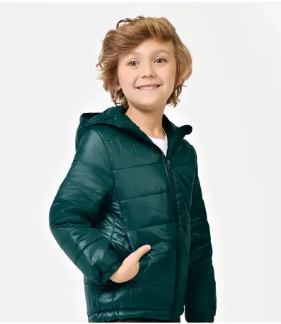 Jaqueta Puffer Infantil Trick Nick Verde