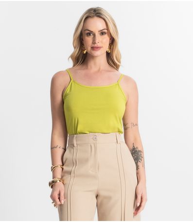 Blusa Feminina de Alças Básica Rovitex Verde