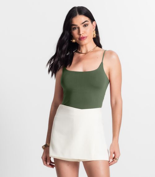 Blusa Feminina De Alça Poliamida Style Box Verde