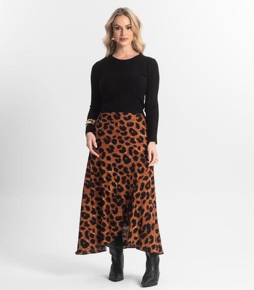 Saia Midi Amarração Envelope Select Vermelho