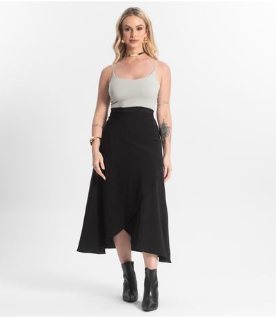 Saia Midi Amarração Envelope Select Preto