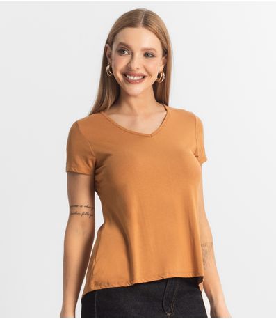 Blusa Feminina Básica Select Marrom