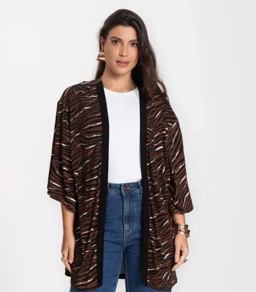 Kimono Feminino Infinita Cor Chocolate
