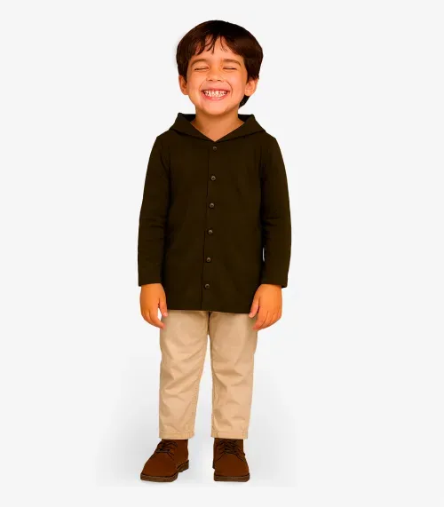 Camiseta Manga Longa com Capuz Select Verde