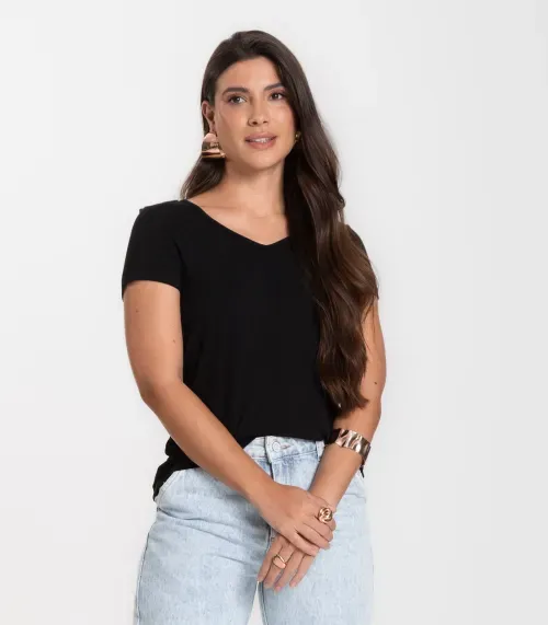 Blusa Feminina Básica Select Preto
