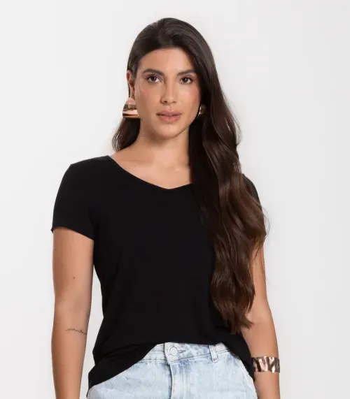 Blusa Feminina Básica Select Preto