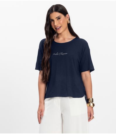 Blusa Mullet Feminina Rovitex Azul