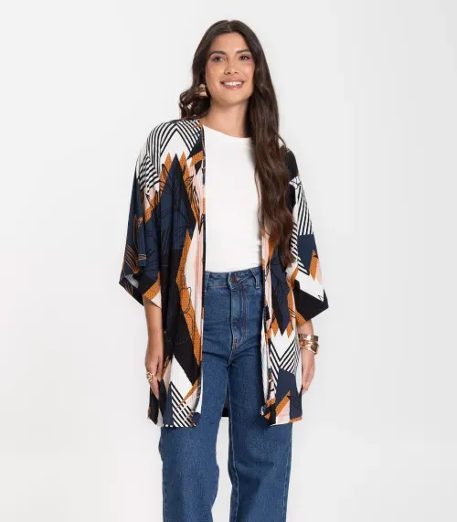 Kimono Feminino Infinita Cor Azul