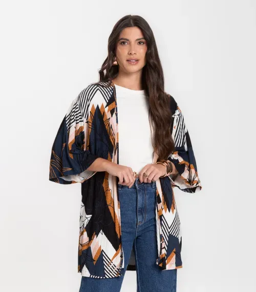 Kimono Feminino Infinita Cor Azul