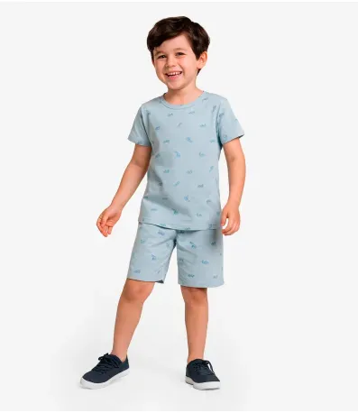 Pijama Infantil Masculino Estampado Select Azul