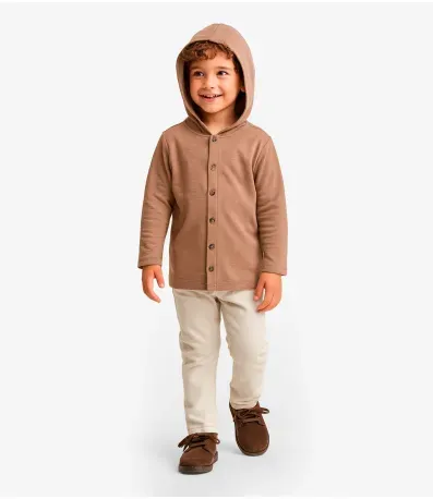 Camiseta Manga Longa com Capuz Select Chocolate