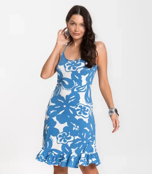 Vestido Feminino Estampado Select Azul