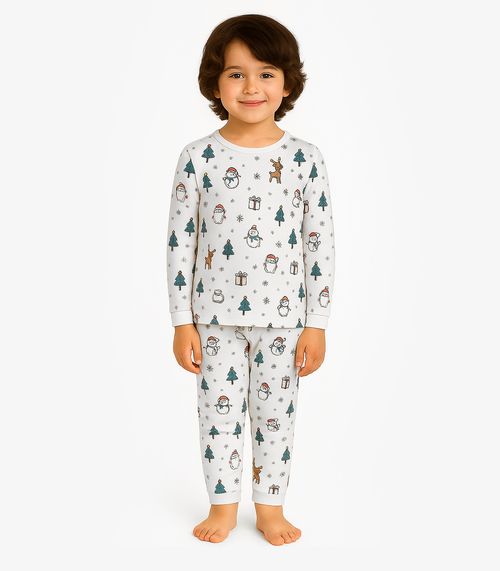 Pijama Masculino Infantil Select Bege
