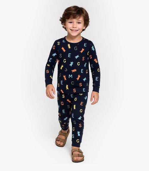 Pijama Masculino Infantil Select Azul