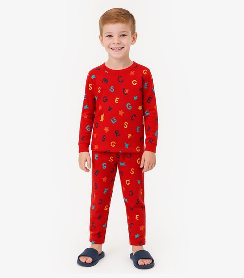 Pijama Masculino Infantil Select Vermelho