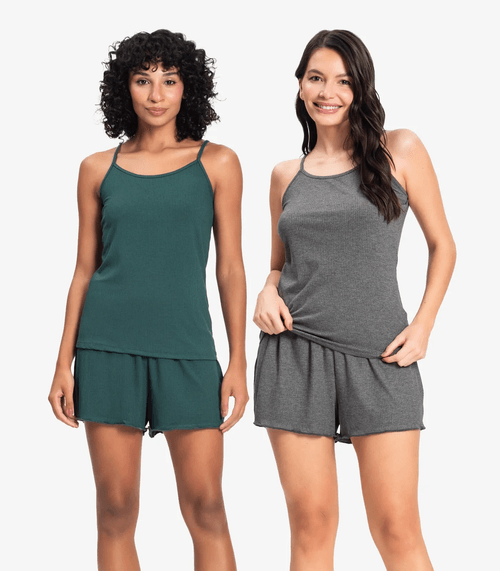 Kit 2 Pijamas de Alça Feminino Select Sortido