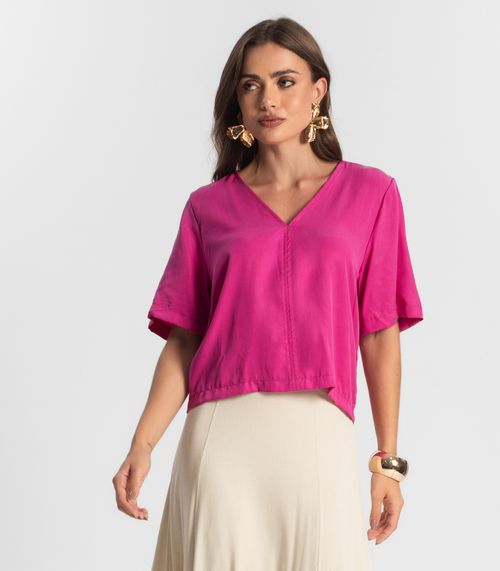 Blusa Feminina Manga Curta Endless Rosa