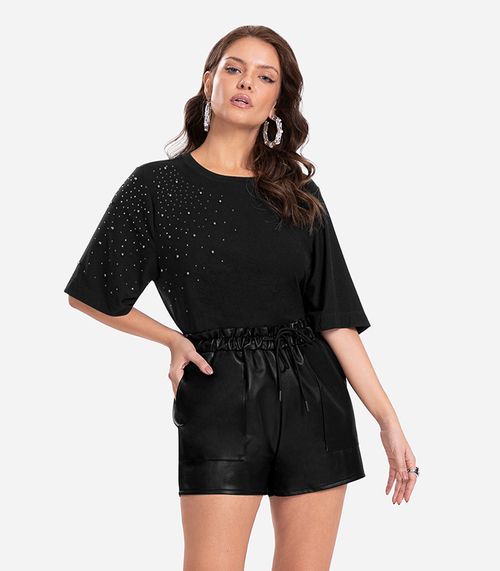 Camiseta Feminina Manga Curta Endless Preto