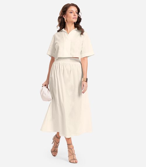 Saia Midi Endless Bege