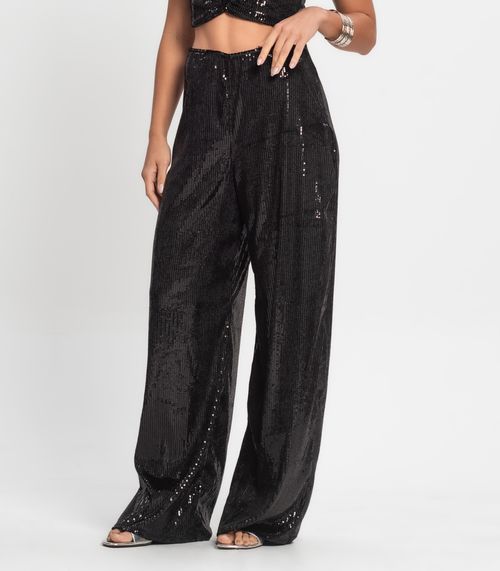 Calça De Paetê Feminina Endless Preto