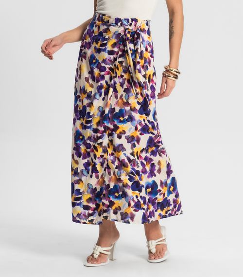 Saia Longa Estampada Endless Roxo