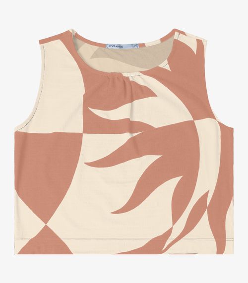 Regata Feminina Estampada Endless Marrom