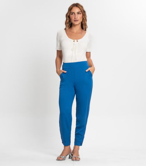 Calça Em Viscose Feminina Endless Azul