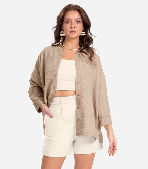 Camisa Feminina Manga Longa Endless Marrom