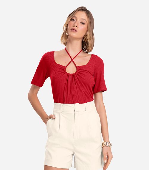 Blusa Feminina Com Amarração Endless Vermelho