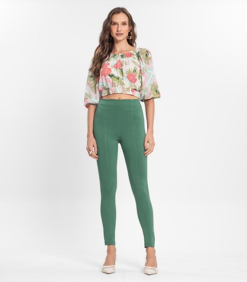 Legging Feminina Em Bengaline Endless Verde