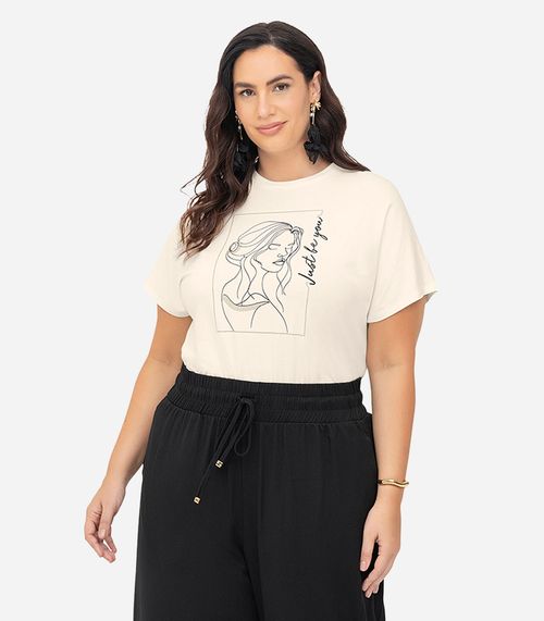 Blusa Feminina Manga Morcego Secret Glam Bege