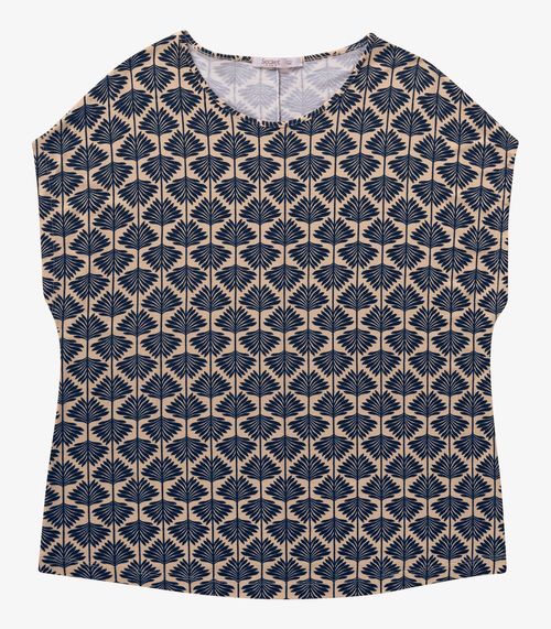 Blusa Manga Morcego Plus Size Secret Glam Marrom