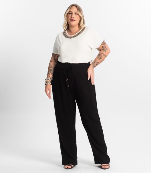 Calça Feminina Reta Secret Glam Preto