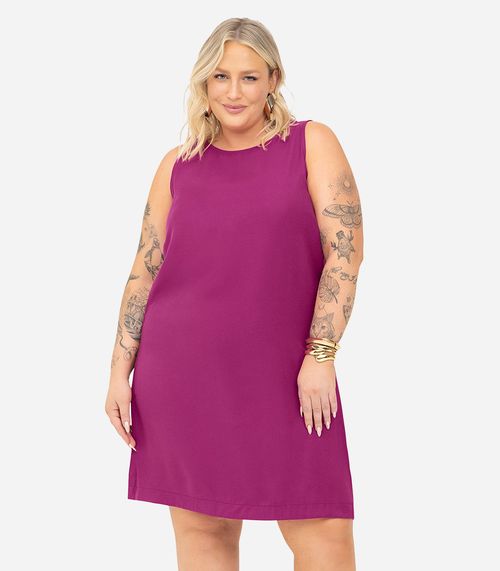Vestido Regata Plus Size Secret Glam Roxo