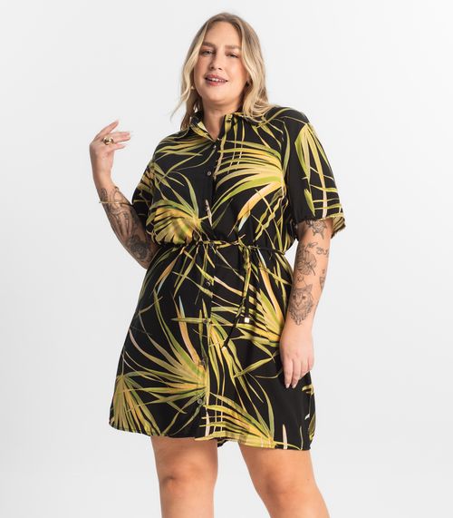 Vestido Chemise Curto Secret Glam Preto