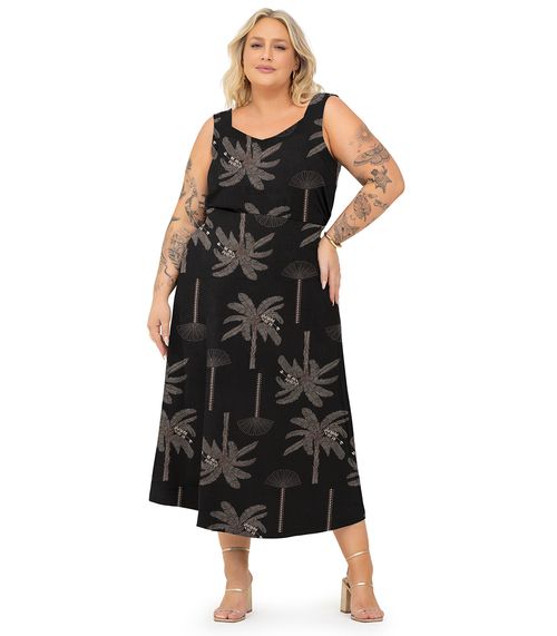 Saia Midi Secret Glam Preto