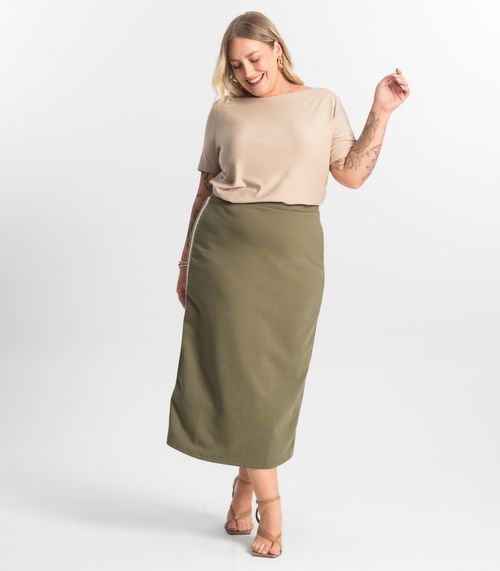 Saia Midi Secret Glam Verde