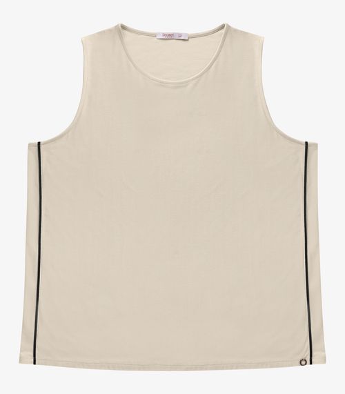 Regata Viscose Lisa Plus Size Secret Glam Bege