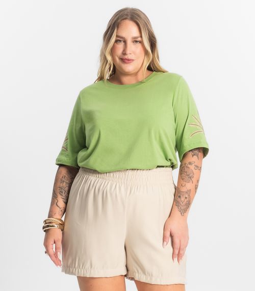 Blusa Feminina Manga Curta Secret Glam Verde