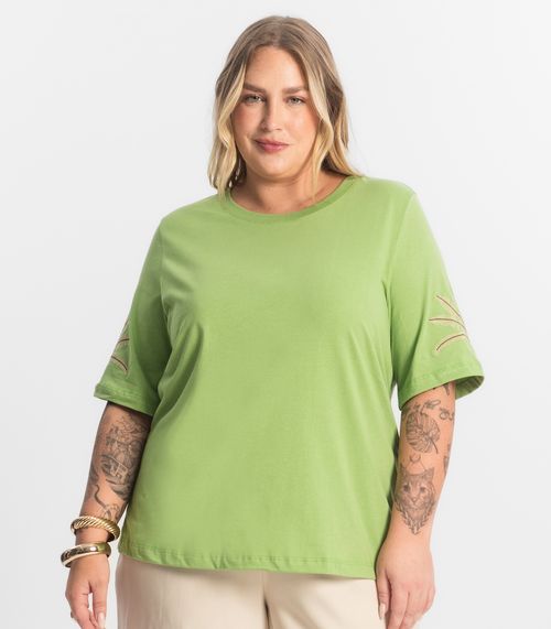 Blusa Feminina Manga Curta Secret Glam Verde