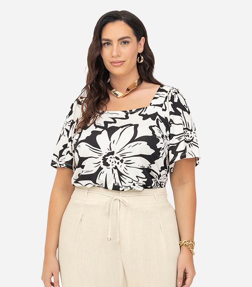 Blusa Feminina Manga Ampla Secret Glam Preto