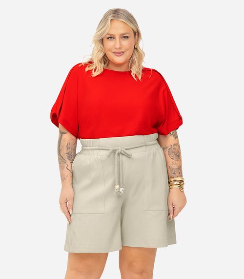 Blusa Feminina Manga Curta Secret Glam Laranja